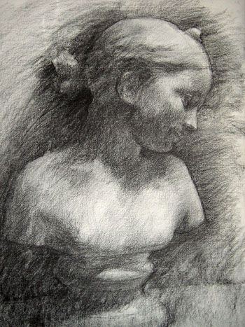 掛川和彦／素描を習う/少女像