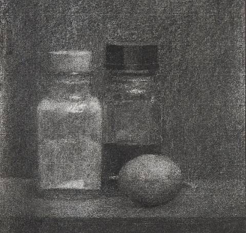 掛川和彦／木炭による静物画