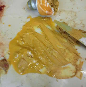 油絵の具の練り直し